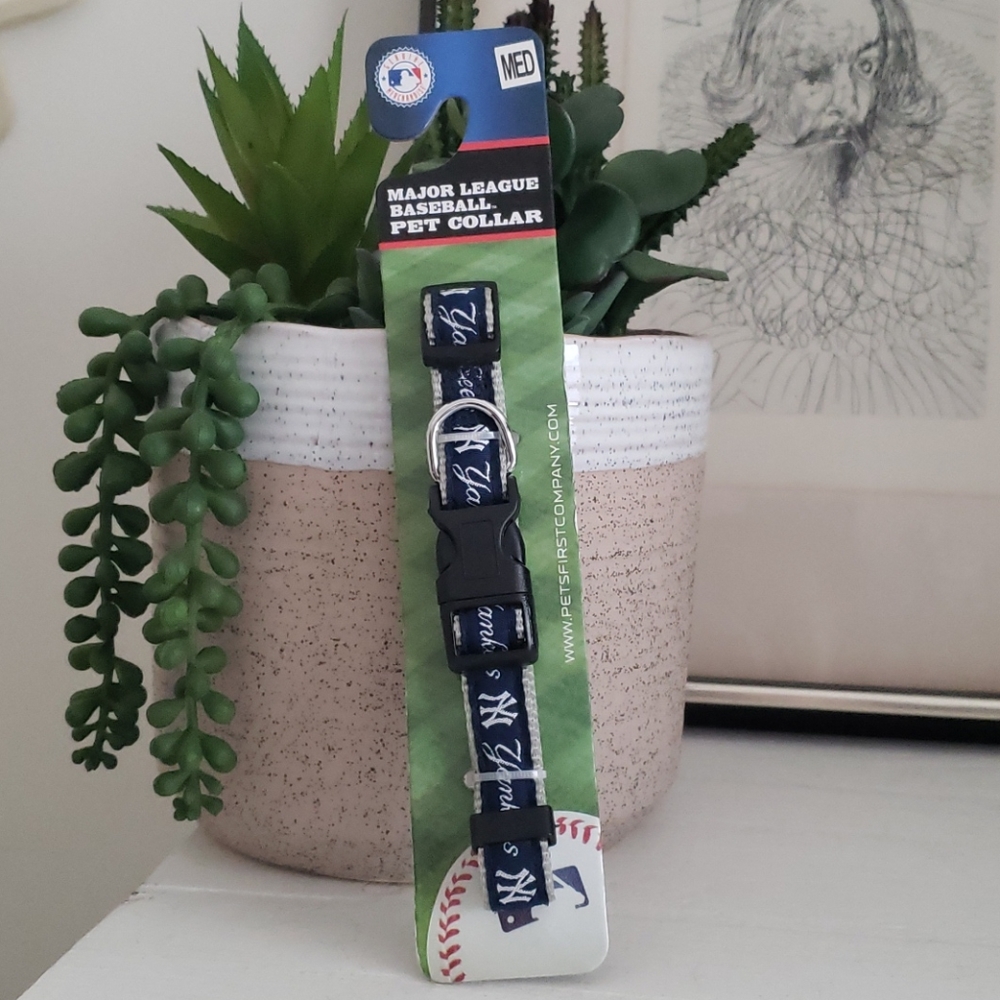 NY Yankees Dog Pet Cat Collar Baseball MLB Bombers